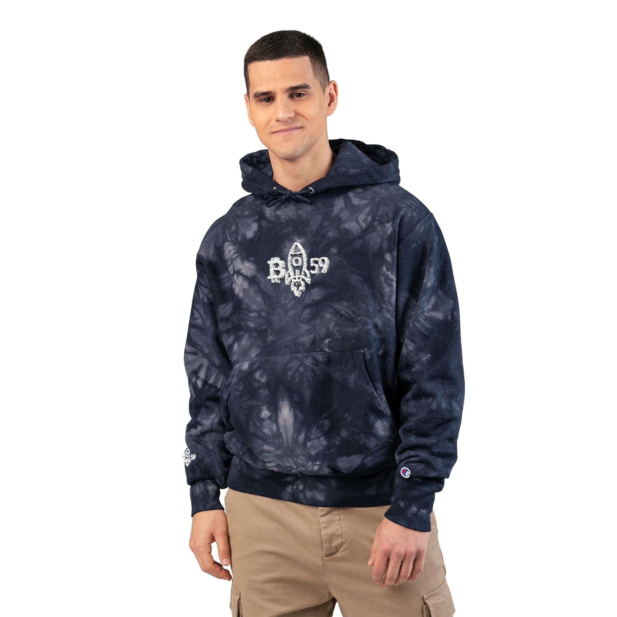 Buckazoids Champion Tie-Dye Hoodie (Embroidered)